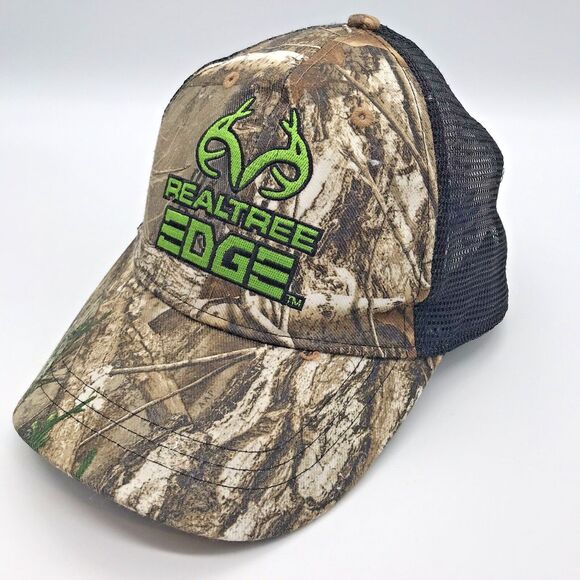 Realtree Edge Camo Baseball Cap Snapback Mesh Trucker Hunting Fishing Dad Hat - Picture 2 of 6